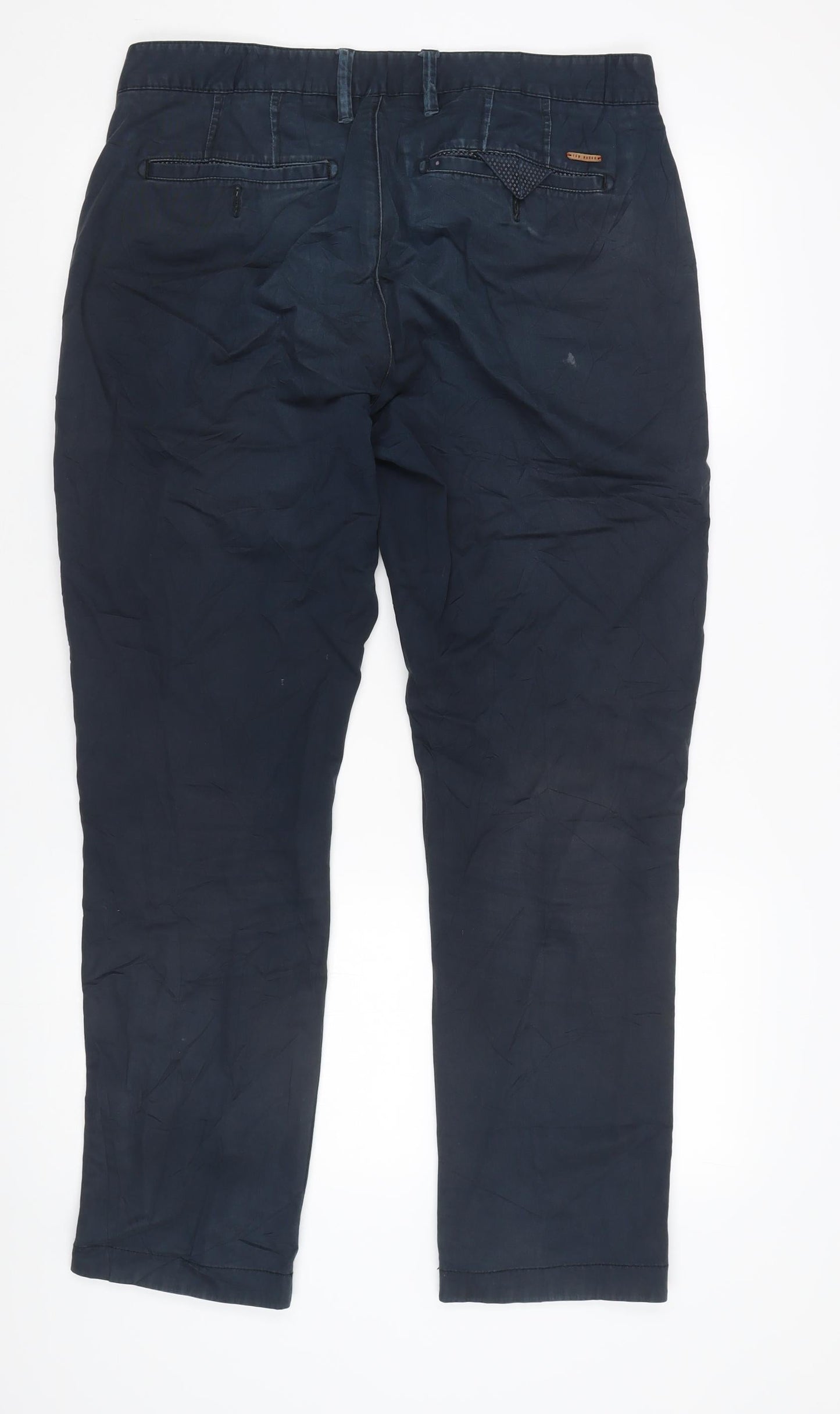 Ted Baker Men's Blue Chino Trousers 38R Regular Fit Straight Leg