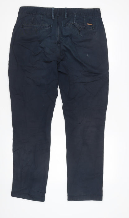 Ted Baker Men's Blue Chino Trousers 38R Regular Fit Straight Leg