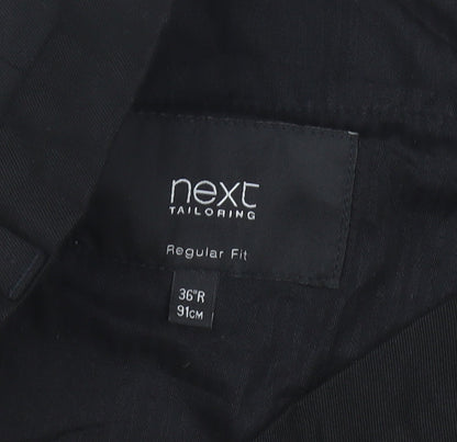 Next Men's Black Regular Fit Dress Trousers - 36R Waist, Formal Wear