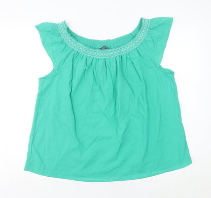 Womens UK Size 6 Marks and Spencer Green Basic Blouse