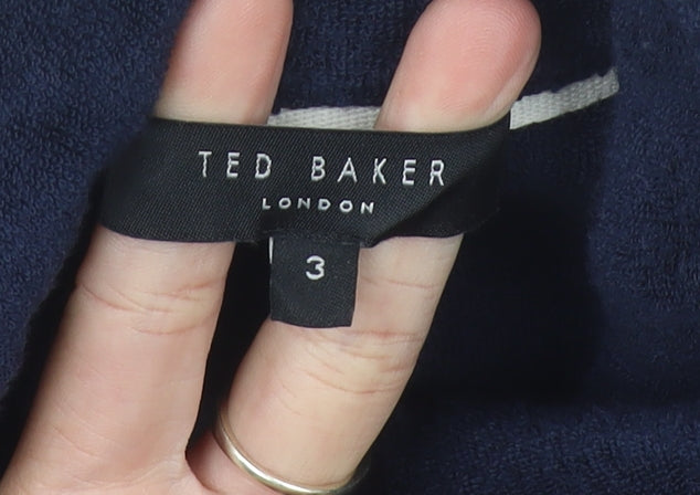 Ted Baker Men's Blue M Full Zip Collared Fleece Sweatshirt
