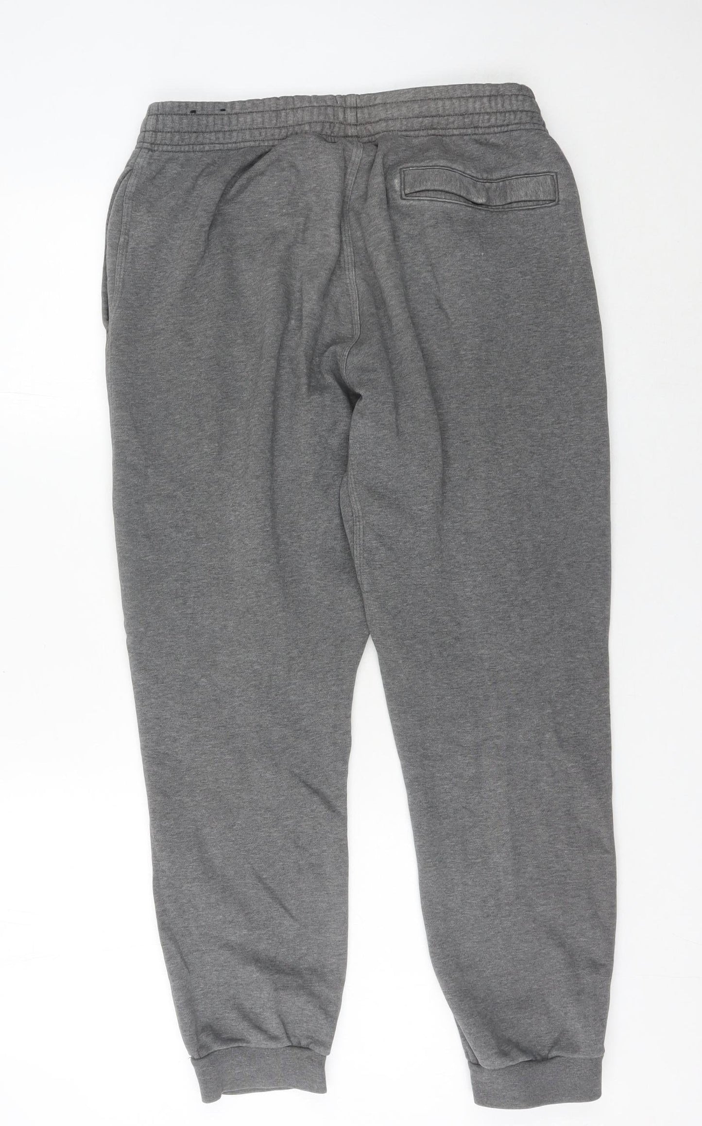 Nike Men's Grey M Jogger Trousers Cotton Blend Elastic Waist