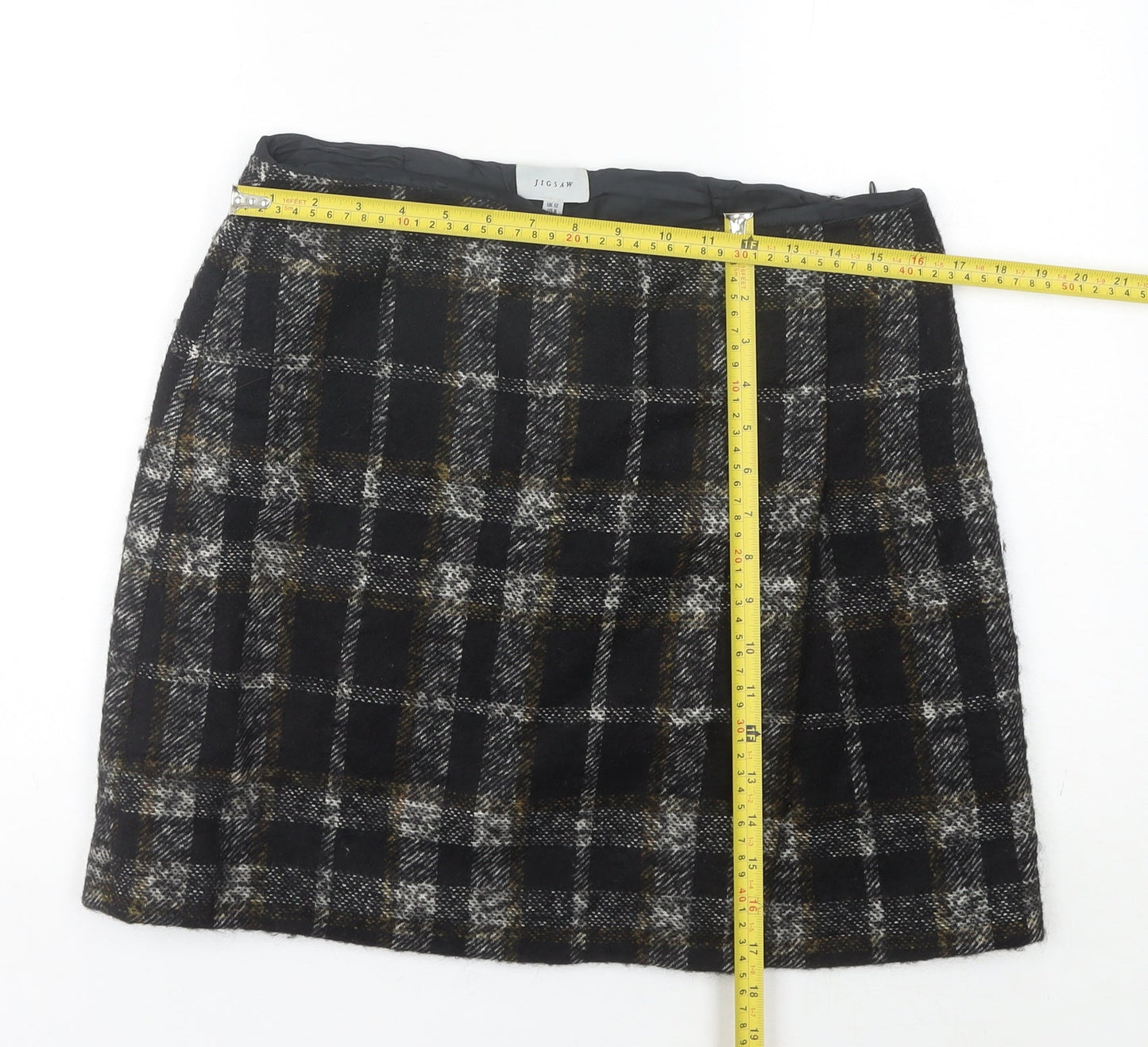 Womens UK Size 12 Jigsaw Straight & Pencil Tweed Skirt