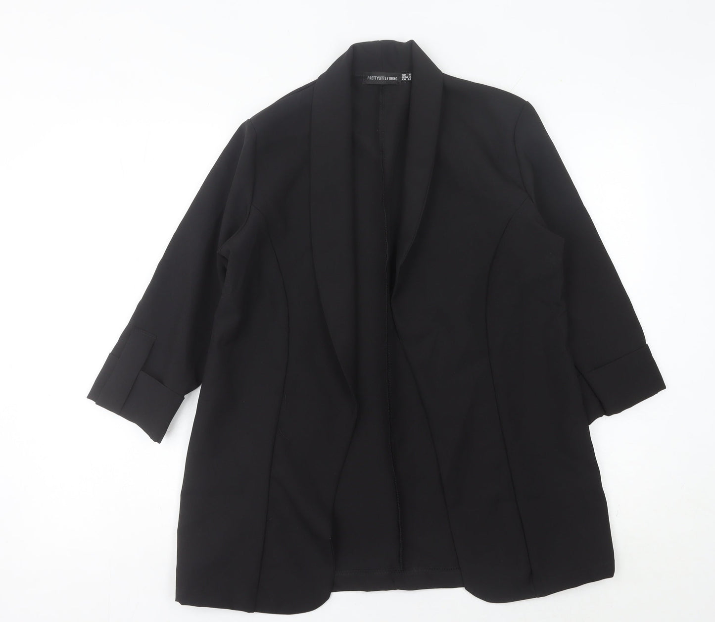 PrettyLittleThing Women's Black Shawl Collar Blazer UK 6 S