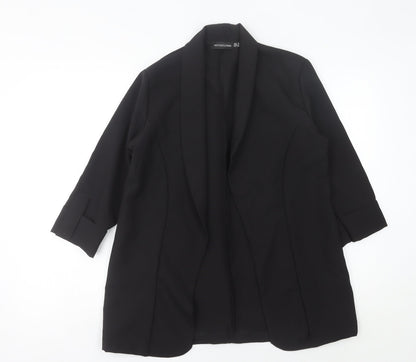 PrettyLittleThing Women's Black Shawl Collar Blazer UK 6 S