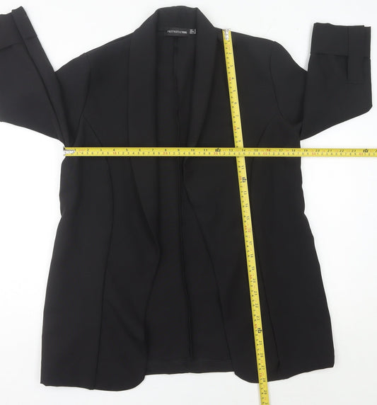 PrettyLittleThing Women's Black Shawl Collar Blazer UK 6 S
