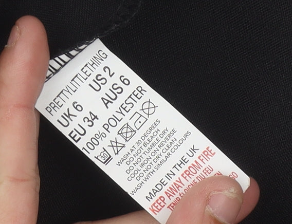 PrettyLittleThing Women's Black Shawl Collar Blazer UK 6 S