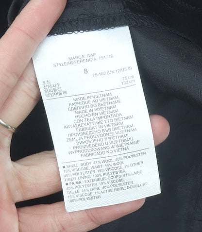 Gap Women’s Black Wool Blend High Rise Pencil Skirt UK 12