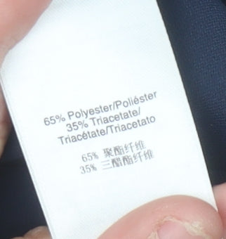 DKNY Women’s Blue Slim Fit Straight Leg Trousers Size 10