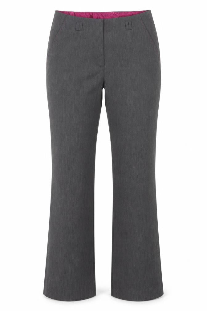 Womens UK Size 10 David Emanuel Regular Fit Dress Pants Grey Trousers