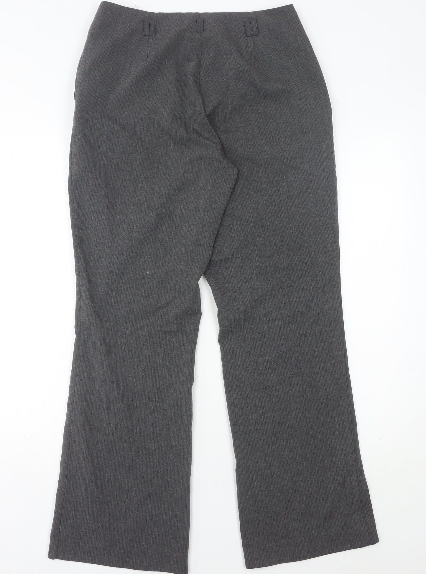 David Emanuel Women’s Grey Size 10 Straight Leg Dress Trousers