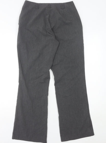 David Emanuel Women’s Grey Size 10 Straight Leg Dress Trousers