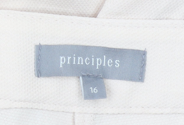 Womens UK Size 16 Principles Regular Fit  Beige Trousers