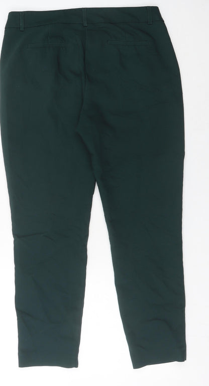 Reserved Women’s Green Slim Fit Straight Leg Trousers Size 14