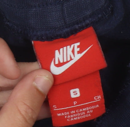 Nike Men's Blue Jogger Trousers S Regular Fit Cotton Blend