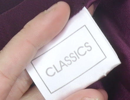 Classics Women’s Purple A-Line Midi Skirt Size 18 Beaded Floral Lined