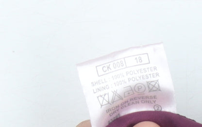 Classics Women’s Purple A-Line Midi Skirt Size 18 Beaded Floral Lined