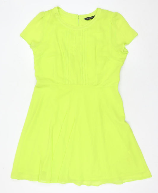 Dorothy Perkins Women’s Yellow Fit & Flare Knee Length Dress Size 16