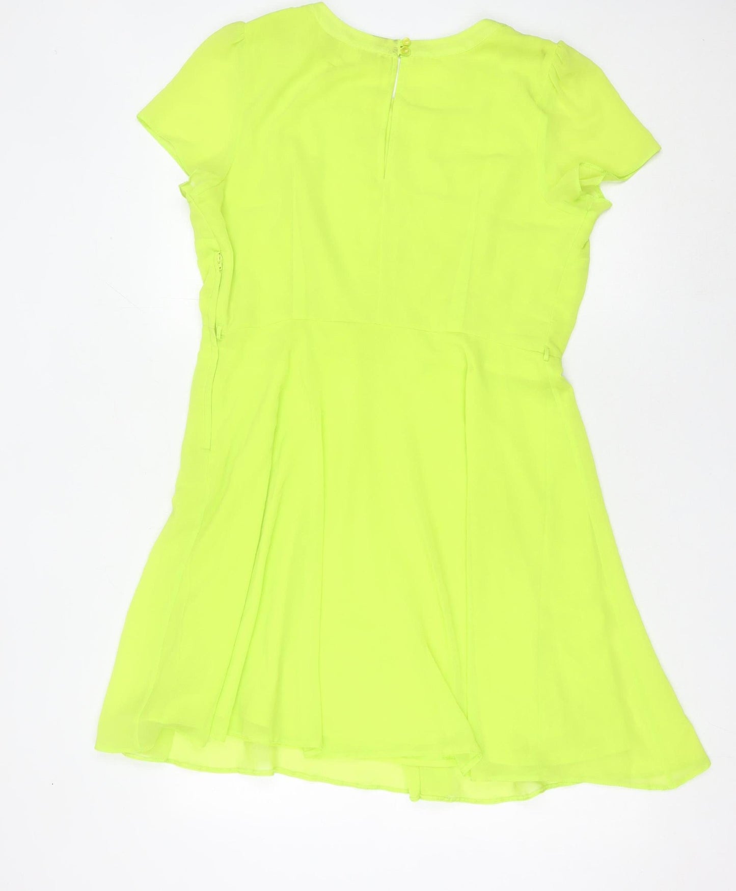 Dorothy Perkins Women’s Yellow Fit & Flare Knee Length Dress Size 16