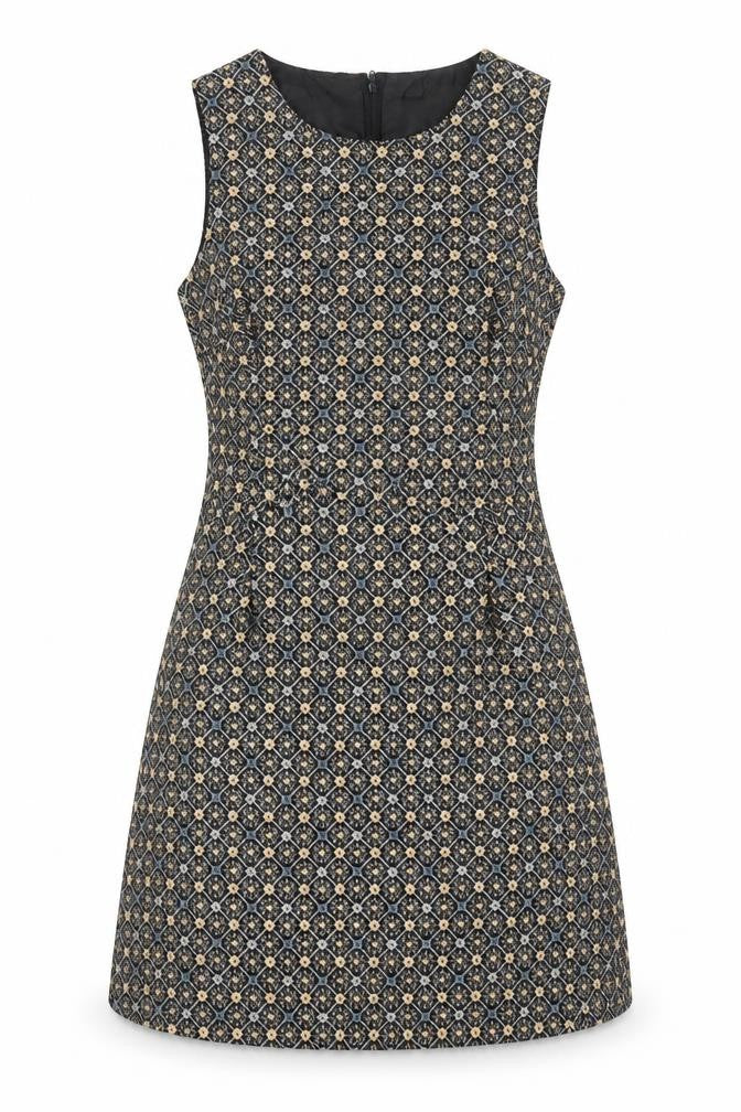 New Look Women's Multicoloured Geometric Shift Dress UK 8