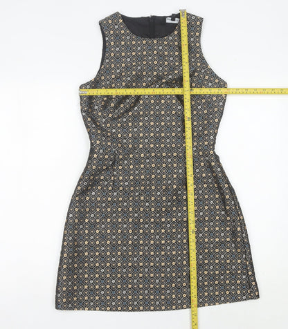 New Look Women's Multicoloured Geometric Shift Dress UK 8