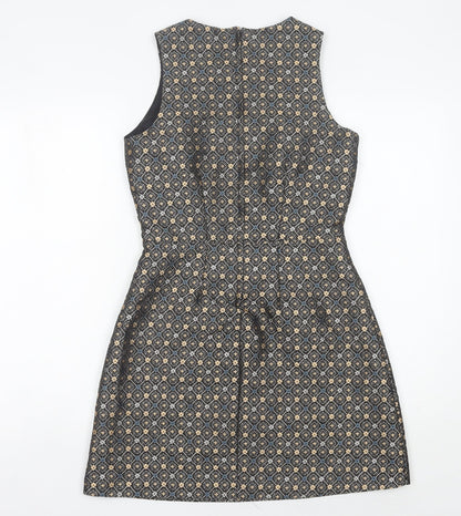 New Look Women's Multicoloured Geometric Shift Dress UK 8
