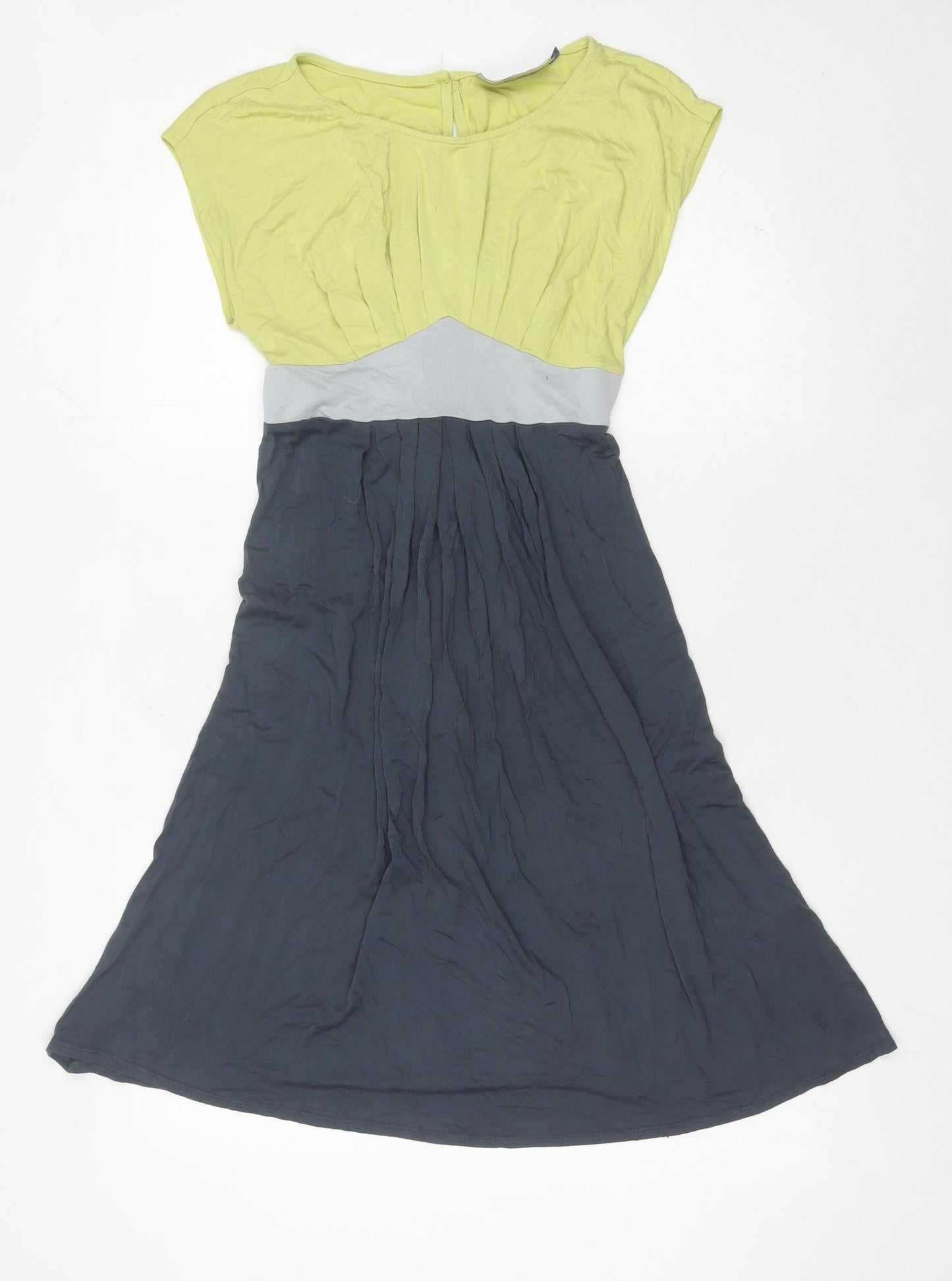 Autonomy Women’s Green Grey Black Colourblock A-Line Dress Size 12