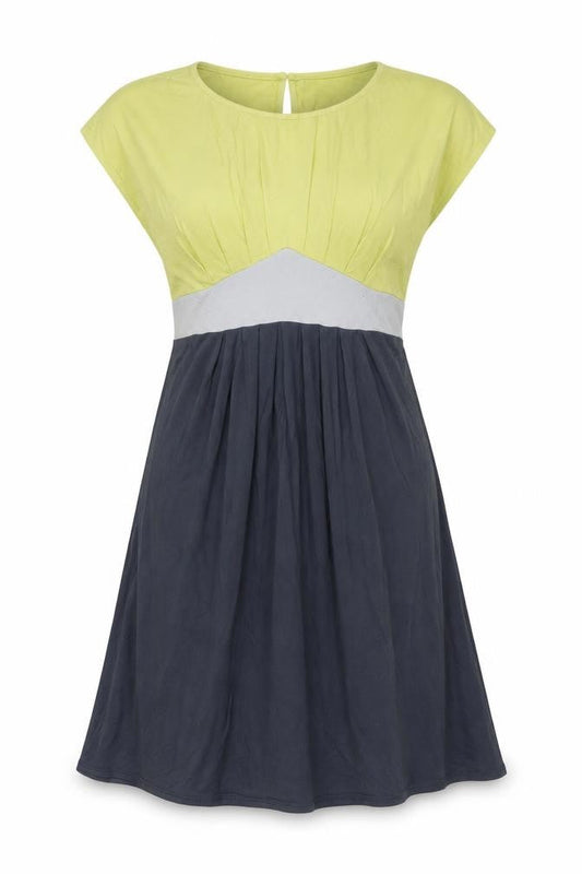 Autonomy Women’s Green Grey Black Colourblock A-Line Dress Size 12