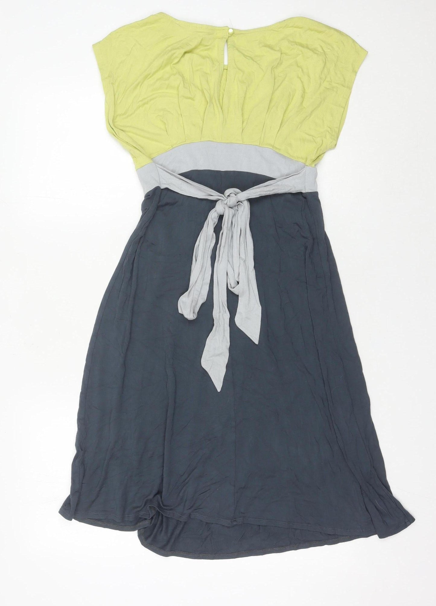 Autonomy Women’s Green Grey Black Colourblock A-Line Dress Size 12