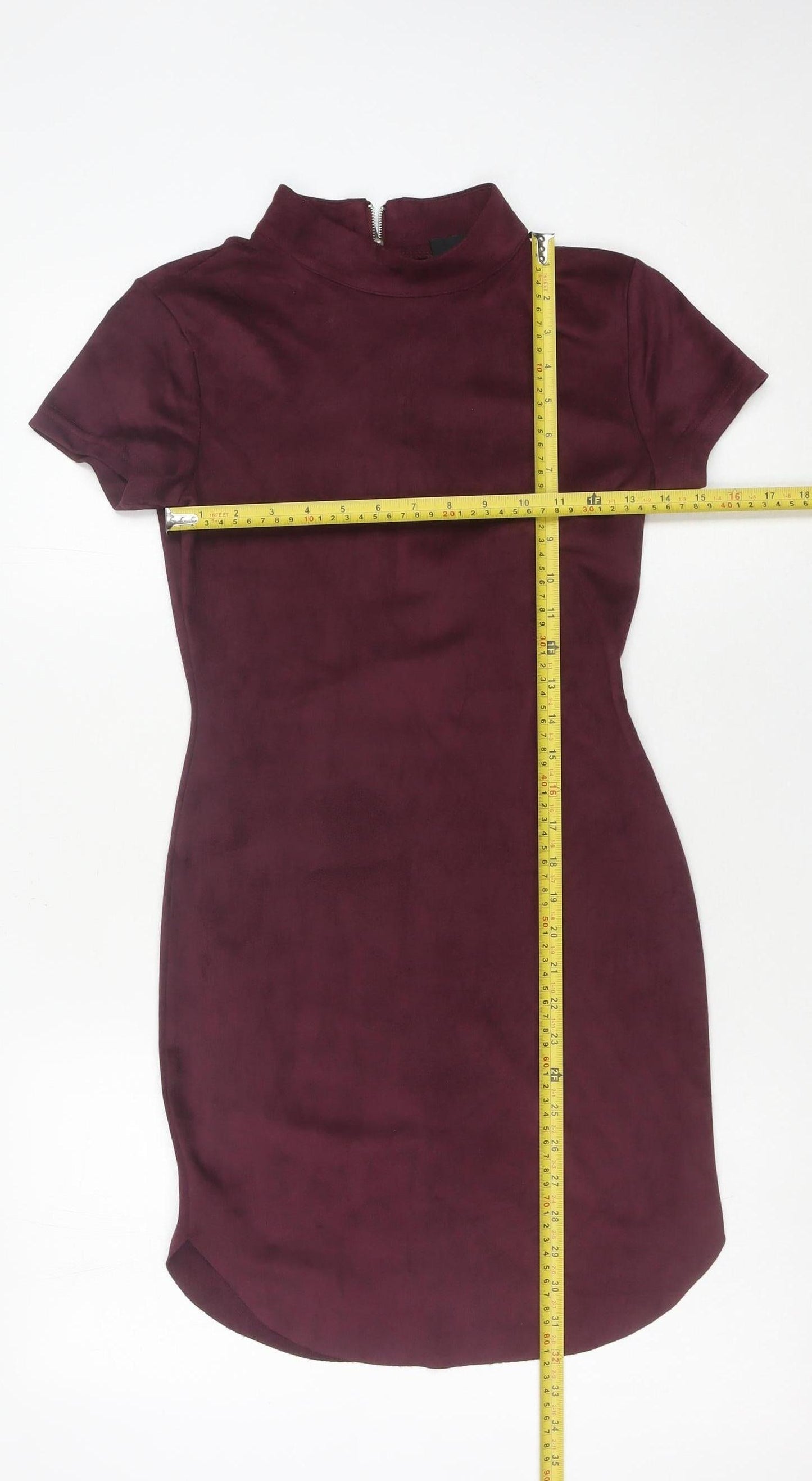 AX Paris Women’s Purple Short Bodycon Dress S High Neck Party