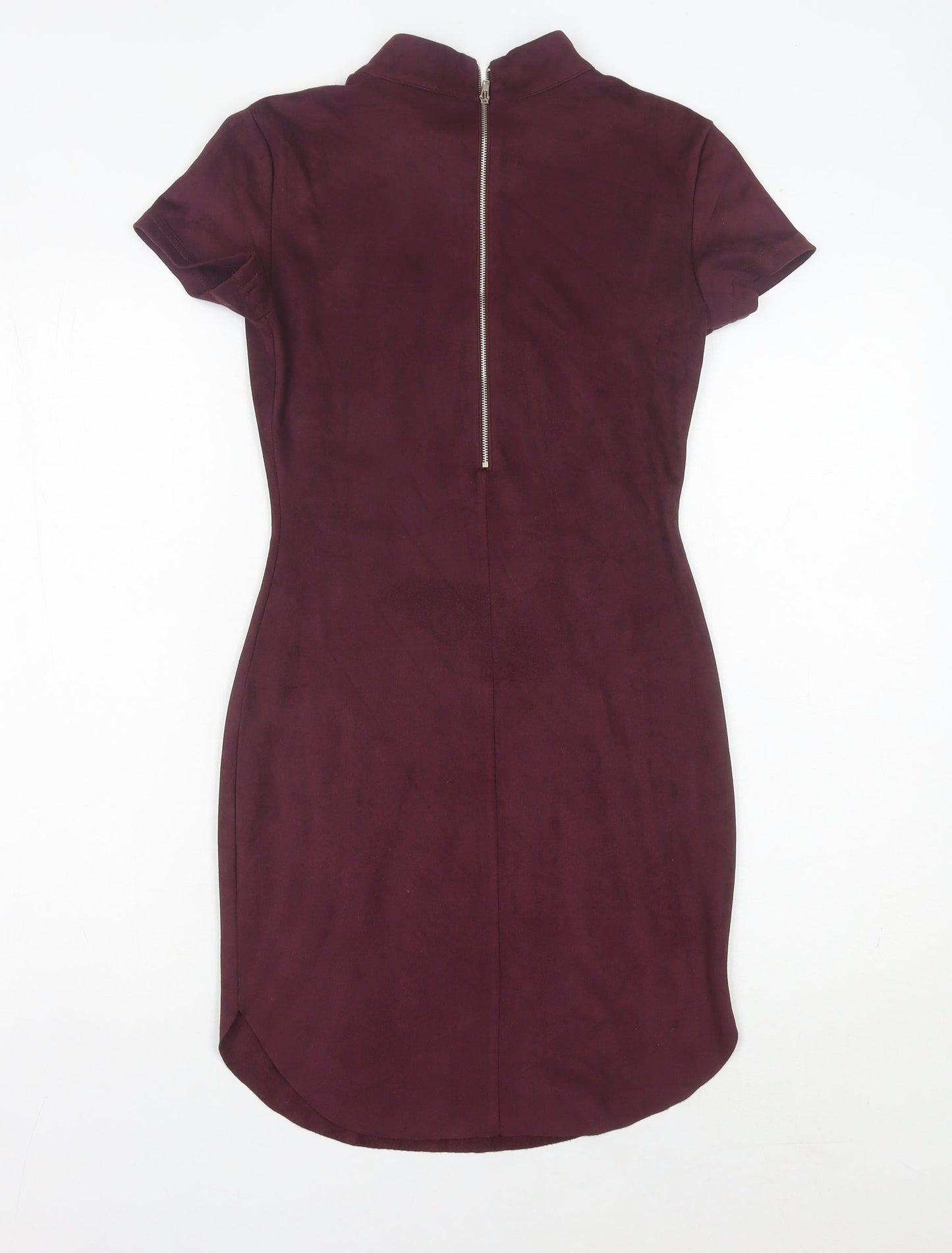 AX Paris Women’s Purple Short Bodycon Dress S High Neck Party