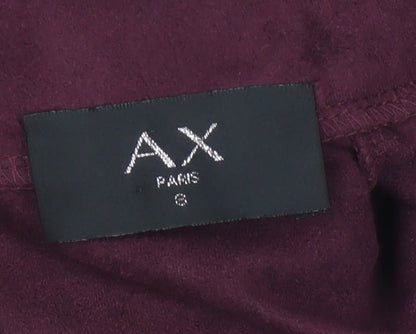 AX Paris Women’s Purple Short Bodycon Dress S High Neck Party