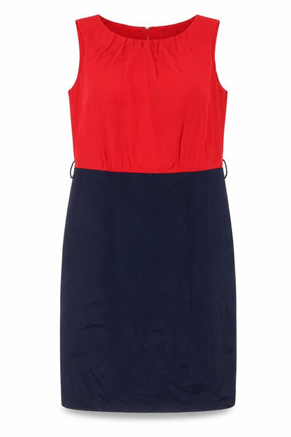 Esprit Women’s Red & Navy Colourblock Sheath Dress Size 12