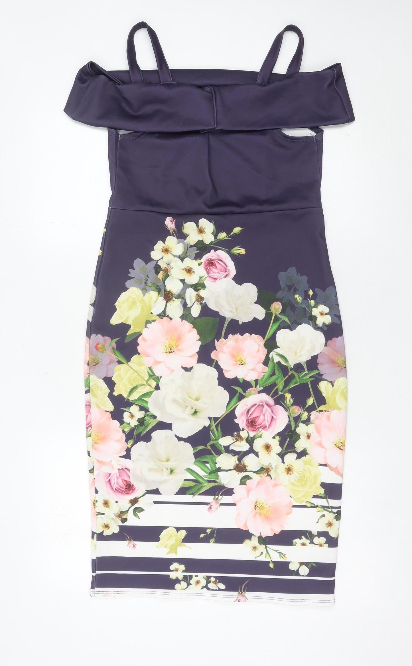 George Women’s Multicoloured Floral Bodycon Dress Size 8 Knee Length