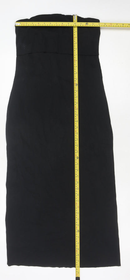 Marks and Spencer Women’s Black Size 10 Bodycon Strapless Knee Length Dress