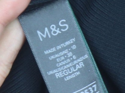 Marks and Spencer Women’s Black Size 10 Bodycon Strapless Knee Length Dress