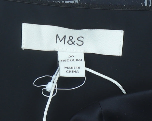 Marks and Spencer Women’s Black Jumpsuit Size 20 Wide-Leg Sweetheart