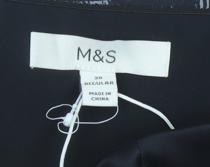 Marks and Spencer Women’s Black Jumpsuit Size 20 Wide-Leg Sweetheart