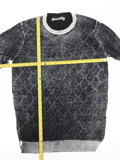 Jet Lag Original Men's Grey Geometric Cotton L Pullover Jumper