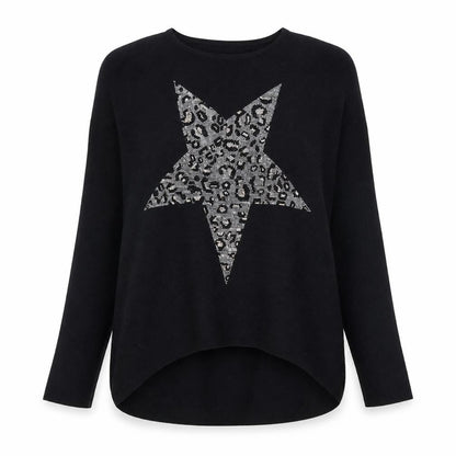 Womens UK Size S Blue Vanilla Black Pullover Jumper