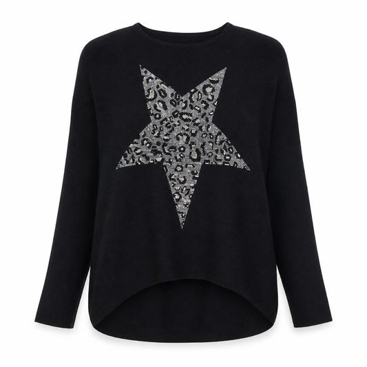 Womens UK Size S Blue Vanilla Black Pullover Jumper