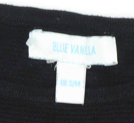 Womens UK Size S Blue Vanilla Black Pullover Jumper