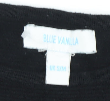 Womens UK Size S Blue Vanilla Black Pullover Jumper
