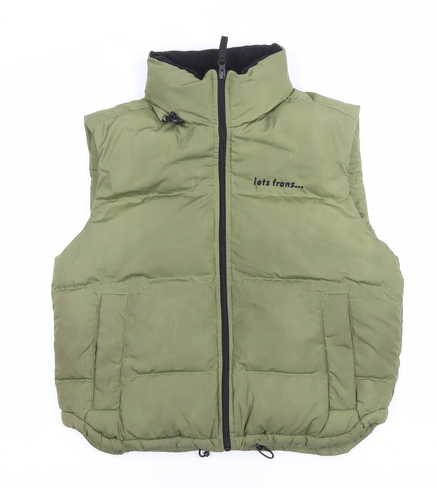 Jets Frans Womens Green S Puffer Padded Waistcoat Sleeveless Casual