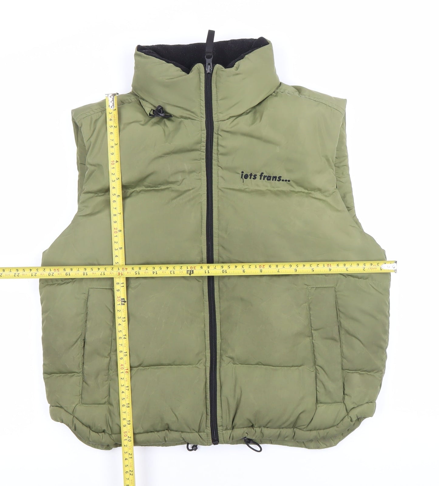 Jets Frans Womens Green S Puffer Padded Waistcoat Sleeveless Casual