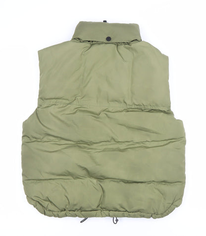 Jets Frans Womens Green S Puffer Padded Waistcoat Sleeveless Casual