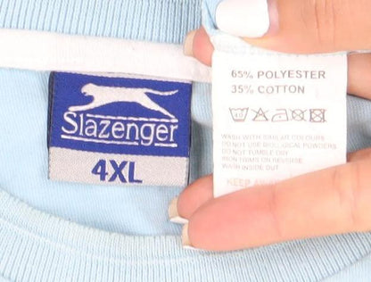 Slazenger Men’s 4XL Blue Crew Neck Short Sleeve T-Shirt