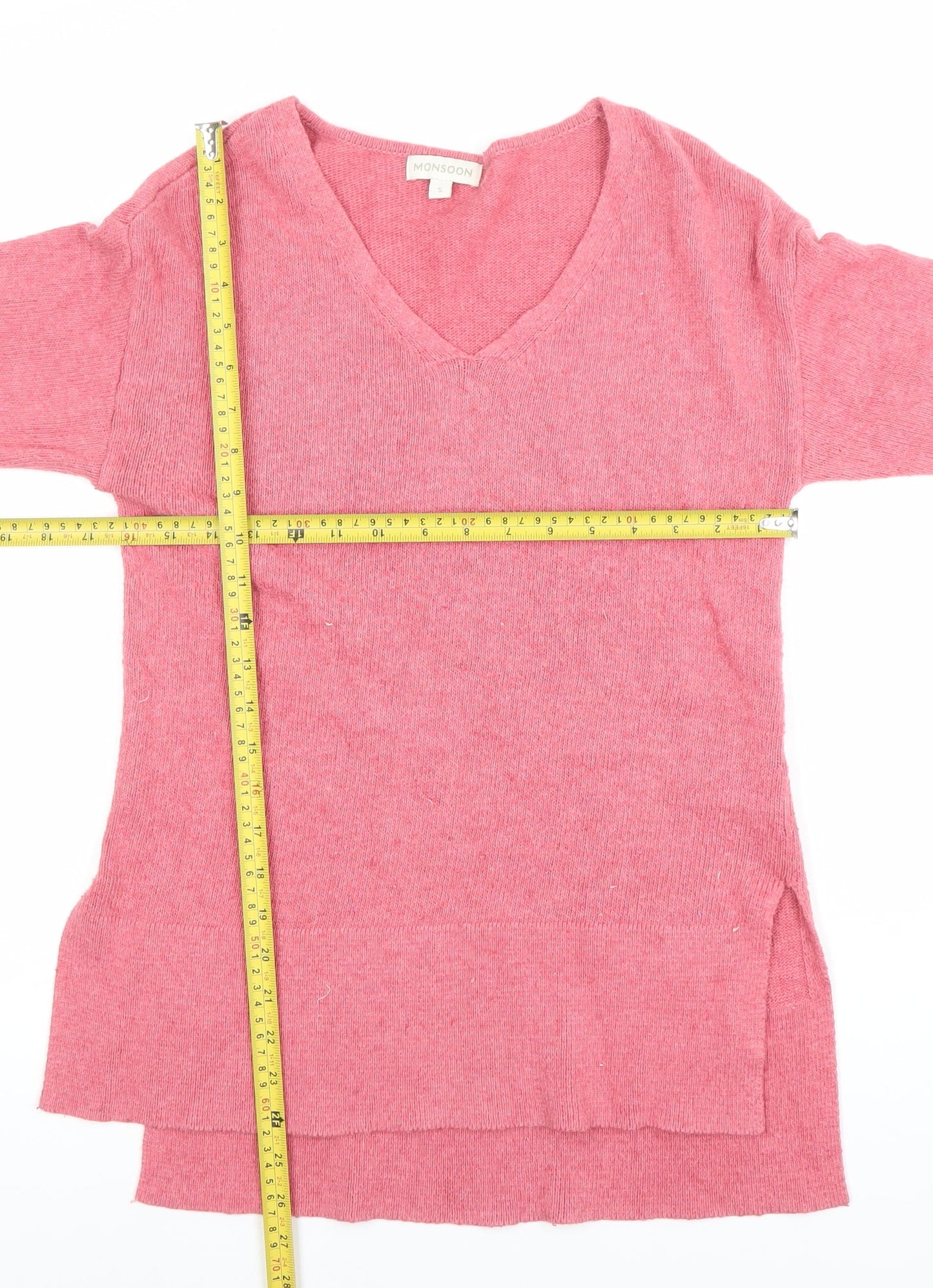 Womens UK Size S Monsoon Pink Tunic Jumper