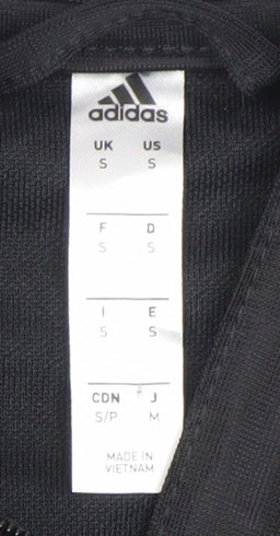 Adidas Men's Black Full Zip Sweatshirt S Sports Lightweight Jersey