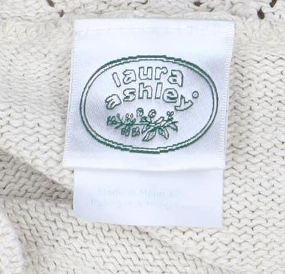 Elyse Panel Women’s Beige Medium Cotton Crochet Knit Jumper